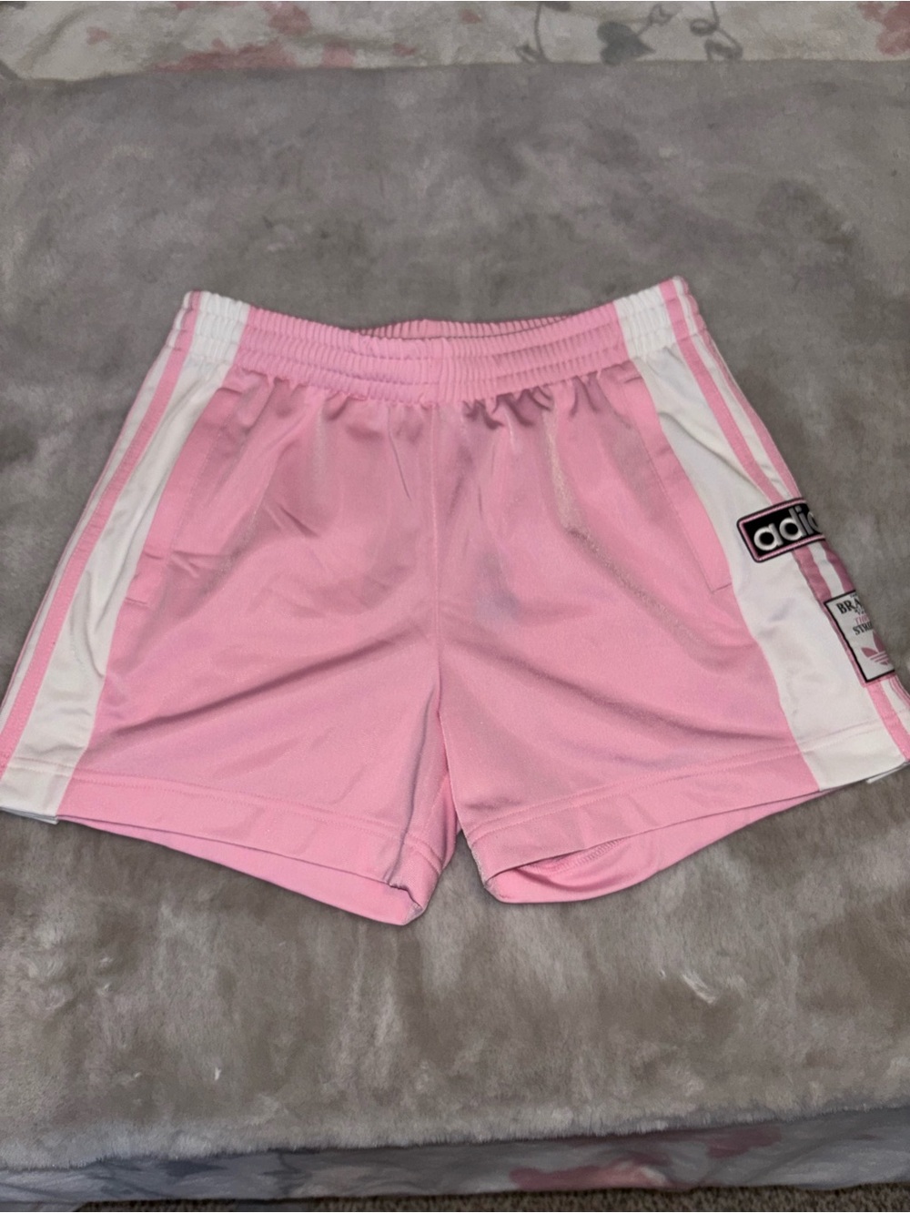 adidas Pink and White Athletic Shorts